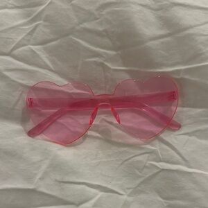 Heart-Shaped Pink Sunglasses